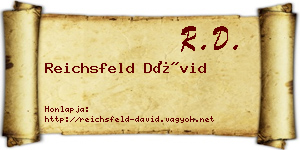 Reichsfeld Dávid névjegykártya